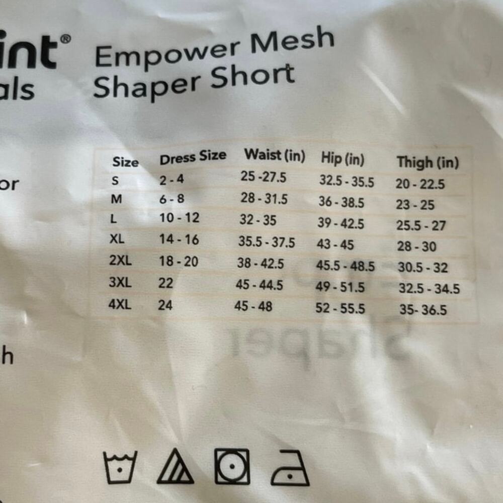 Shapermint 2X Empower Mesh Shaper Shorts Ivory - Picture 3 of 6